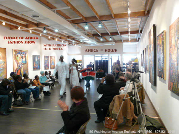 The designs from House of Agano in Kenya featuring the top fashion female designer, Patricia Lulu Mbela. The show will be in January 2009 at Africa House in Endicott.